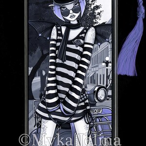 Mod Retro Scooter Fairy City Scape Tiger Misty BOOKMARK
