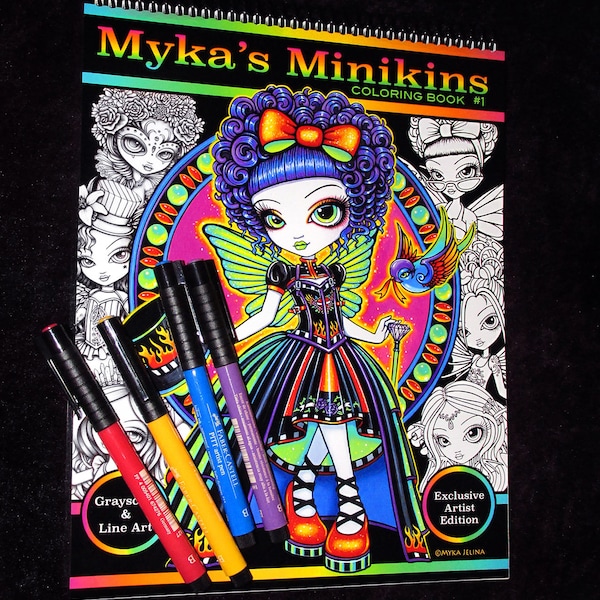 Autographed Fairy Coloring Book: Myka's Minikins Artist Edition