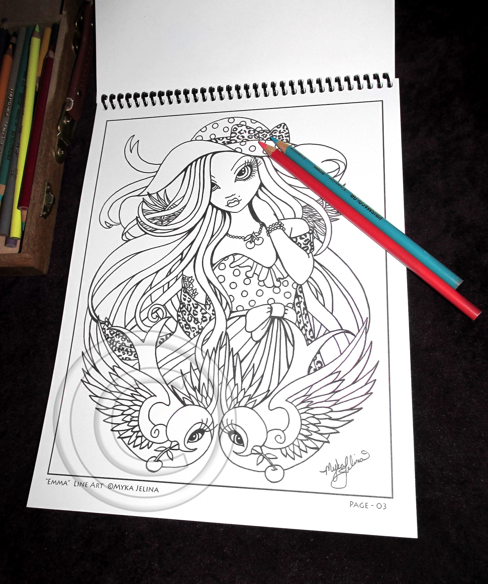 Myka Jelina Coloring Book Collection FIVE Autographed Artist Etsy