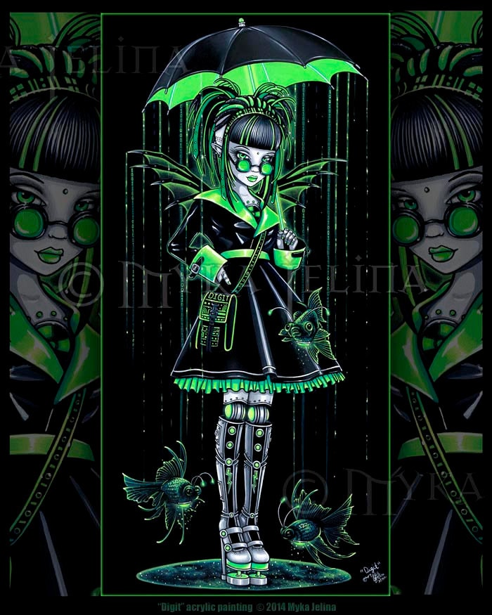 アート・デザイン・音楽 OINGBIRD #8 2004 Gemma Ward JESSICA Digit Green Fairy Cybergoth Robot Android Fish Signed PRINT - Etsy