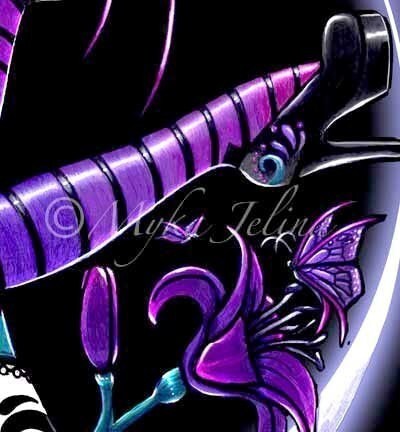 Blue Butterfly Fairy Maia Signed Prints Gothic Flower Tattoo Myka