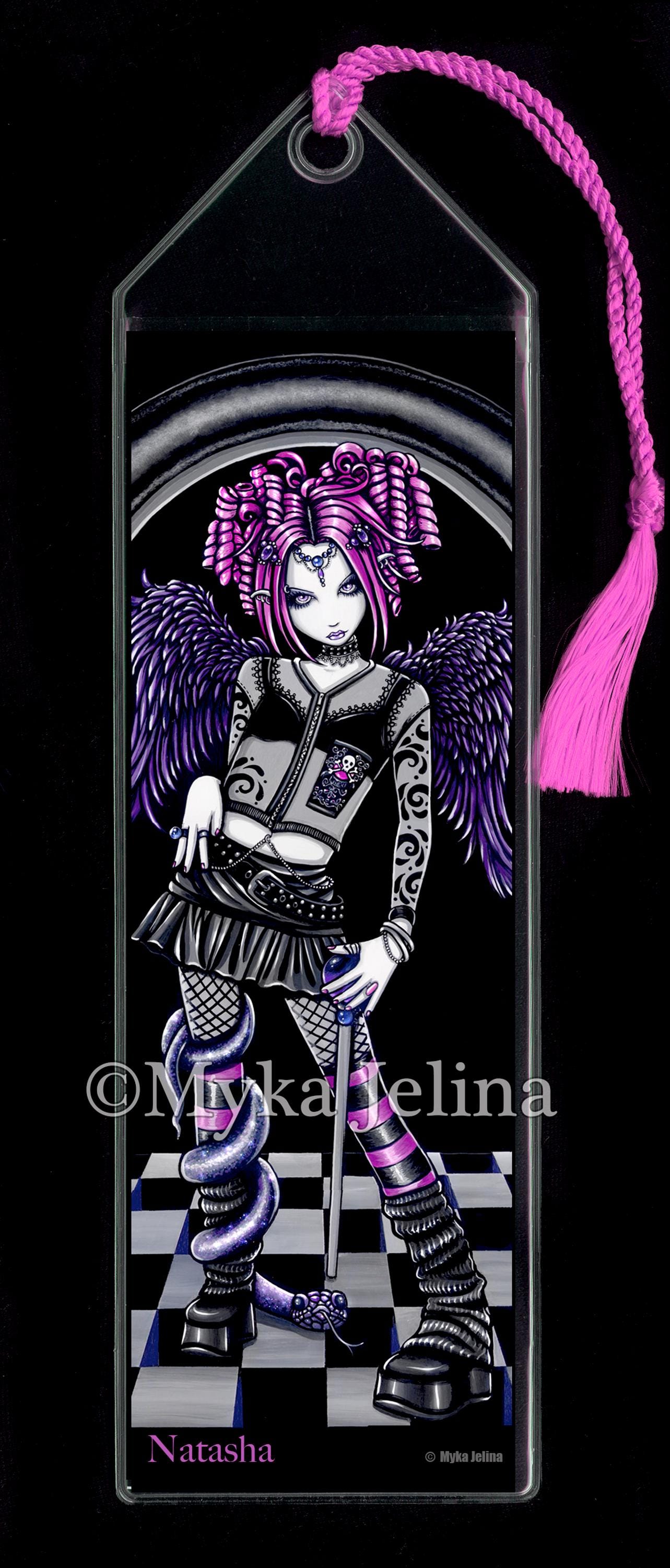 Gothic Tattoo Pink Purple Angel Fairy Natasha BOOKMARK
