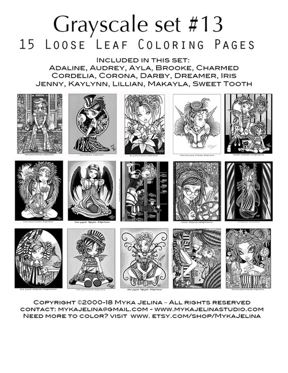 Prints Posters Myka Jelina Art Coloring Pages Mermaids
