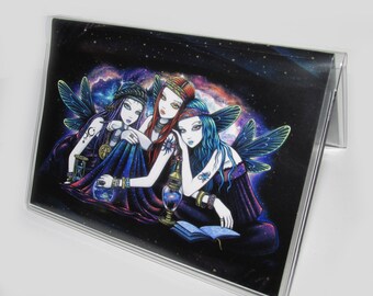 The Seraphina Celestial Fairy Sisters Vinyl Business Card Holder