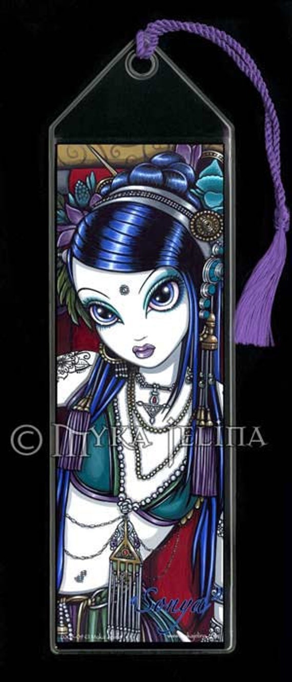 Tribal Fusion Belly Dancer Flower Fairy Art ID Business Card Holder Sonya2 Myka