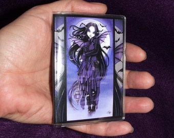 Vampire Gothic Bat Fairy Moon Morgan Vinyl Business Card Holder