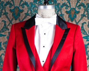 White Tie, Red Tails----A Custom Tailcoat, Vest and Pant for Women