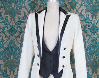 Women's White Tie----Custom Tailcoat, Vest and Pant