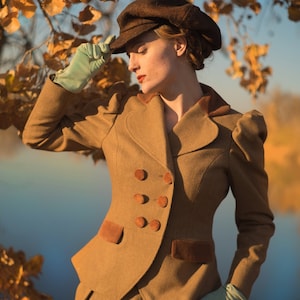 Tweed Bicycle JacketVictorian Style in Your Choice of Fabrics image 1