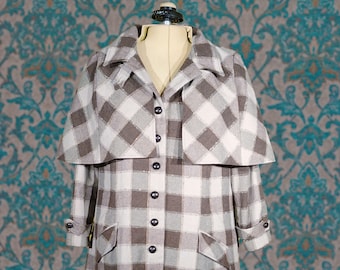 Plaid Caped Coats----An Inverness For Women