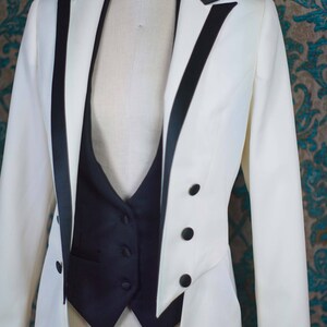 Women's White TieCustom Tailcoat, Vest and Pant image 5