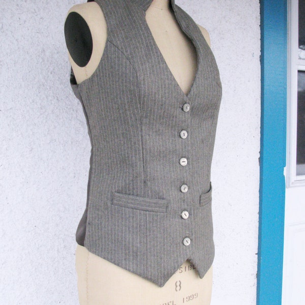 Custom Keyhole Neck Vest with Corset Back