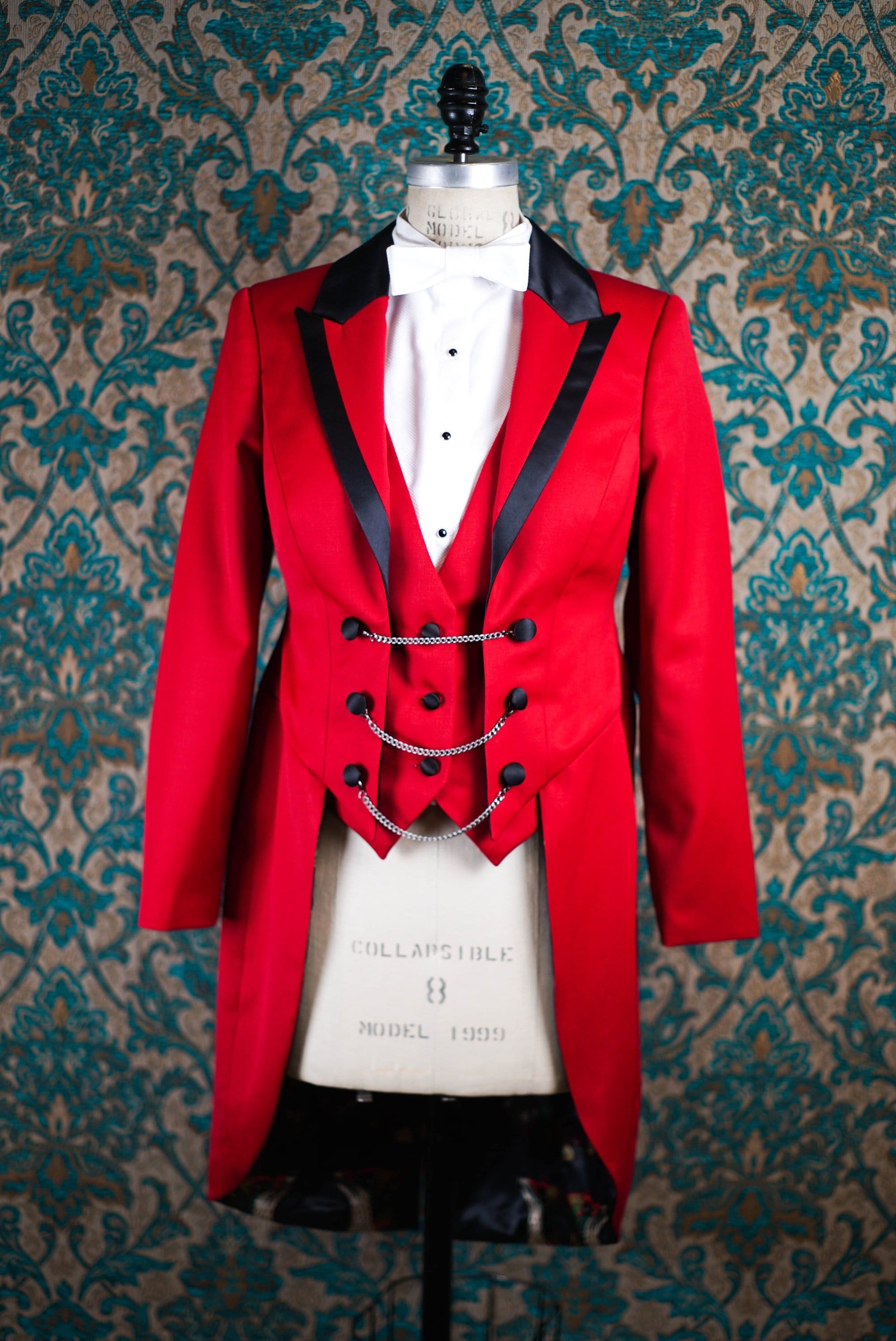 White Tie, Red Tails----a Custom Tailcoat, Vest and Pant for White Tie, Red Tails----a Custom Tailcoat, Vest and Pant for
