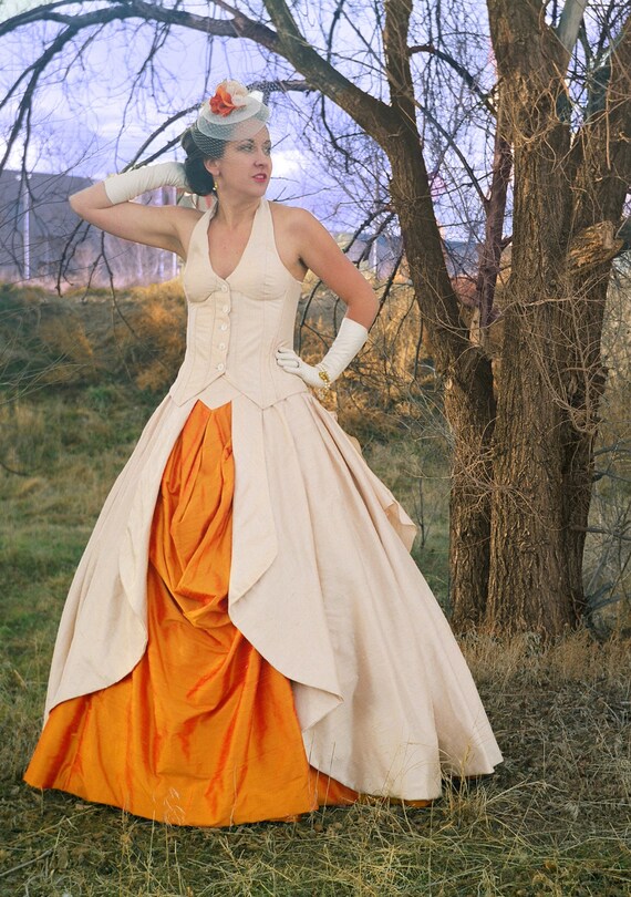 orange gypsy wedding dress Burnt orange will forever be timeless., #couple #wedding #bride  #traditional #tailormade