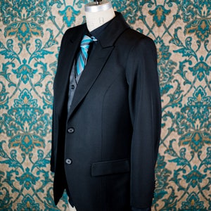 Black Gabardine, Charcoal NailheadA 3pc Suit for Women image 6