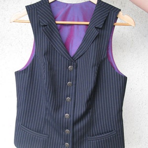Superfine Pinstripe Vest--Custom Made