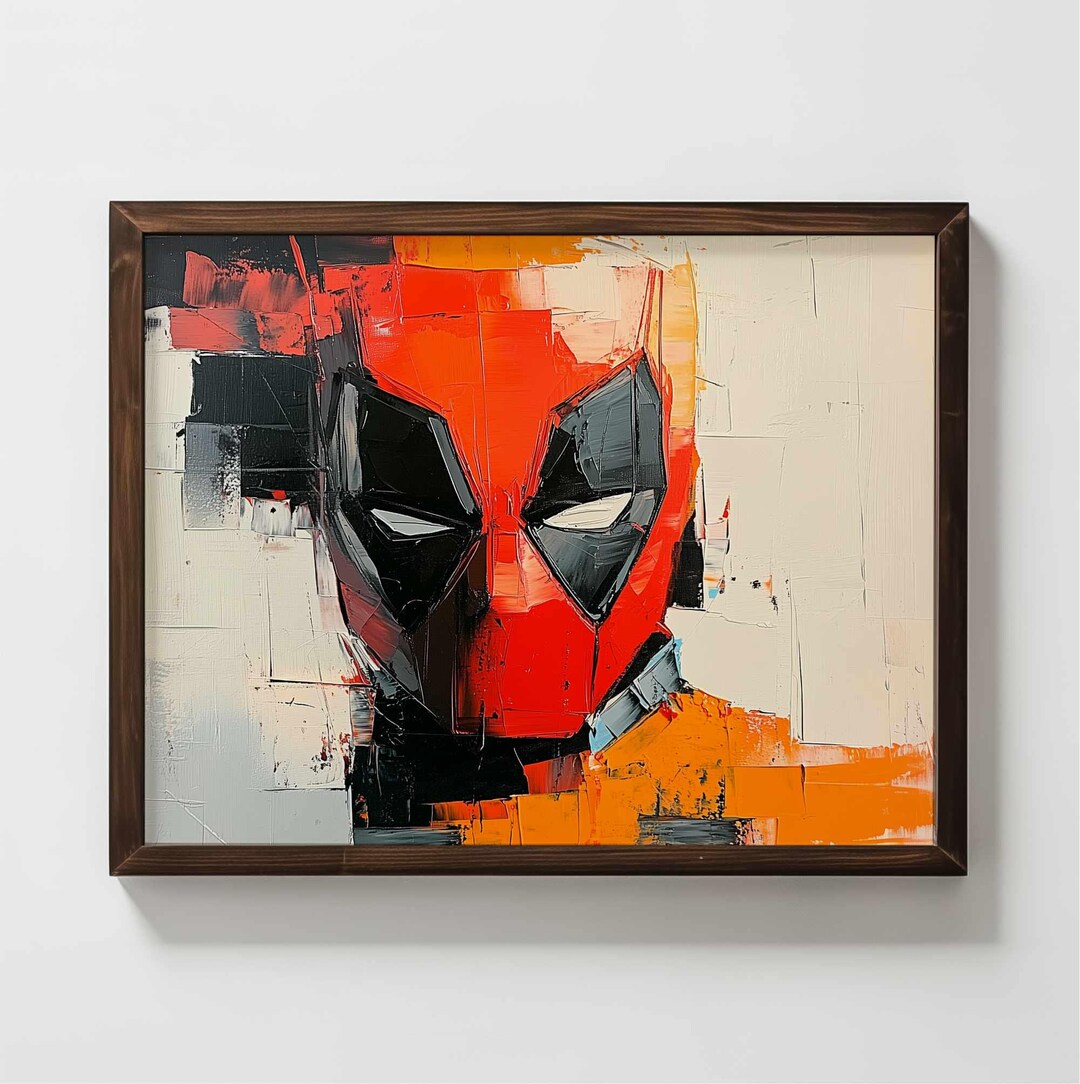 Deadpool Inspired Digital Illustration, Super Antihero, Vibrant ...