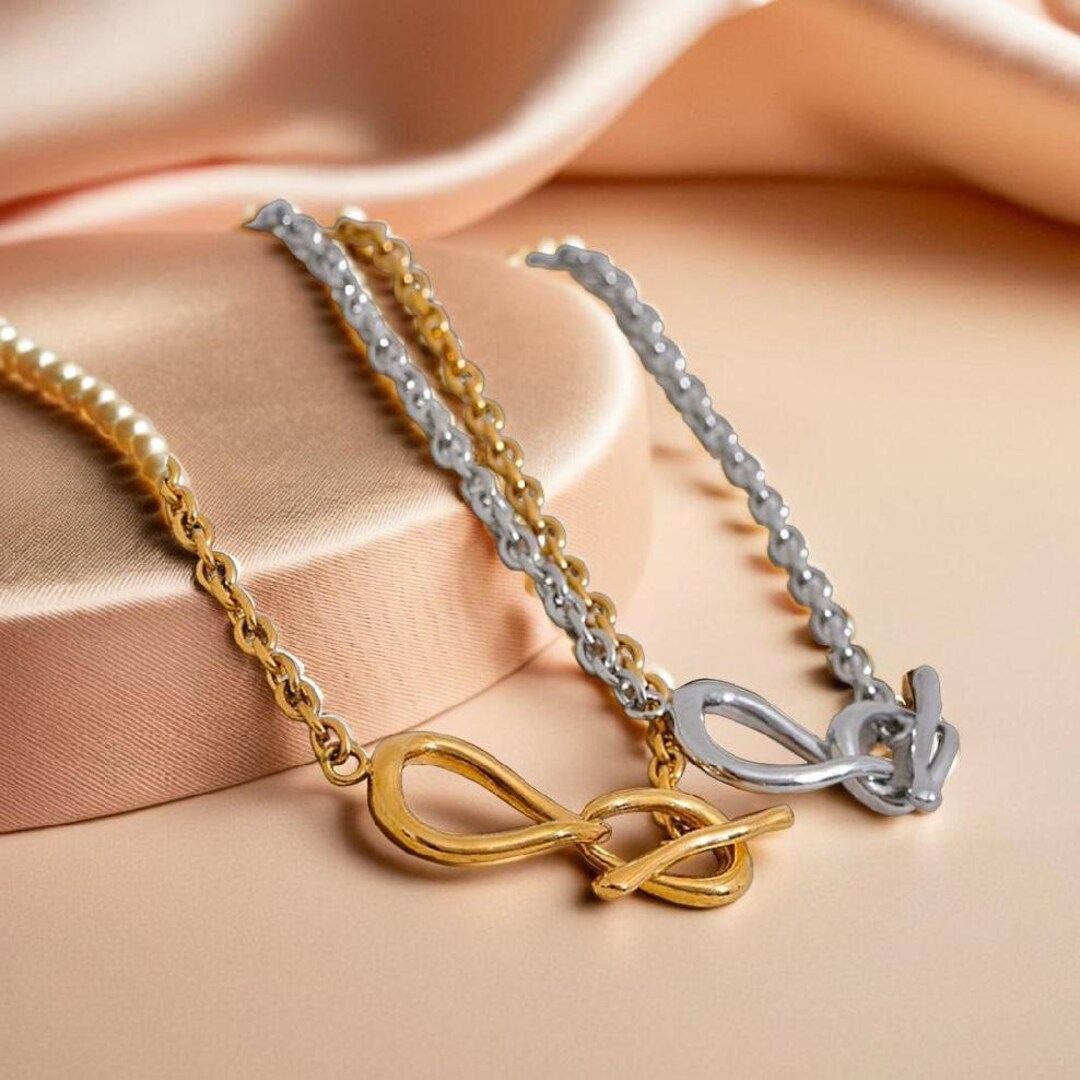 大人上品なおすすめコーデ Infinity Gold 14K Necklace, Elegant Chain, Cable 45 アクセサリー