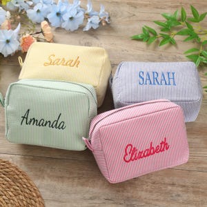 Schminktasche bestickte Schminktasche Reise-Make-up-Tasche Brautjungfer Geschenk