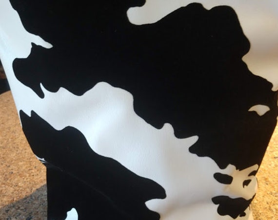 Tote Bag with Faux Leather Black and White