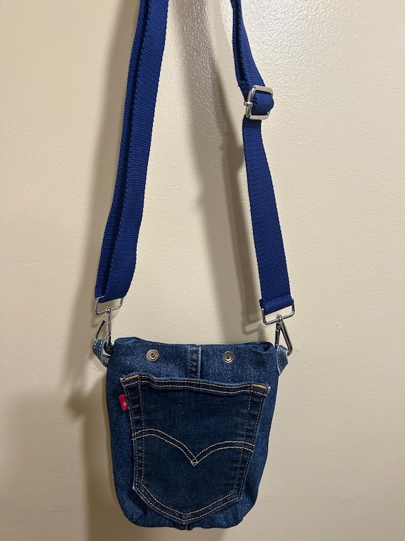 upcycled denim small bag