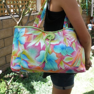 Handbag with Spring Flowers and Purse organizer