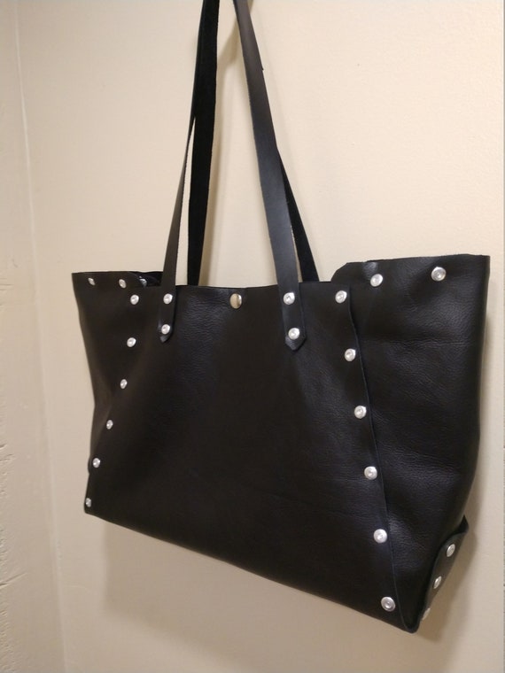 Leather black handbag special order
