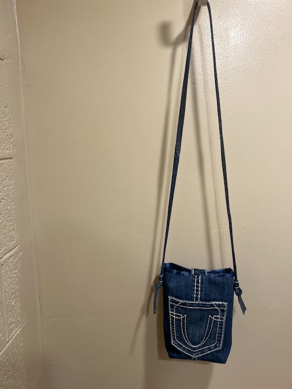 upcycled denim small bag