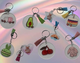 Jellycat-Inspired Acrylic Keychain | Handmade Cartoon Charm | Adorable Bag Accessory Gift
