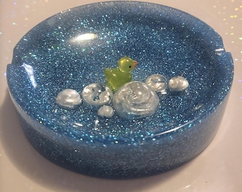 Rubber Duckie Bubble Bath Resin Ashtray