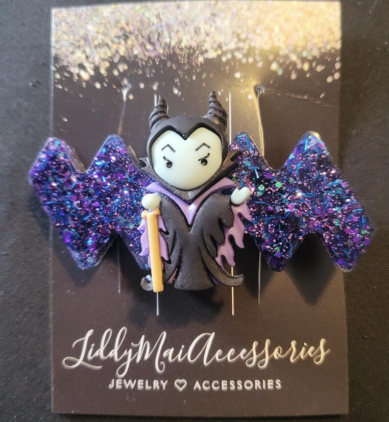 Disney Villains Cruella, Ursula And Maleficent Resin Hair Clips Maleficent