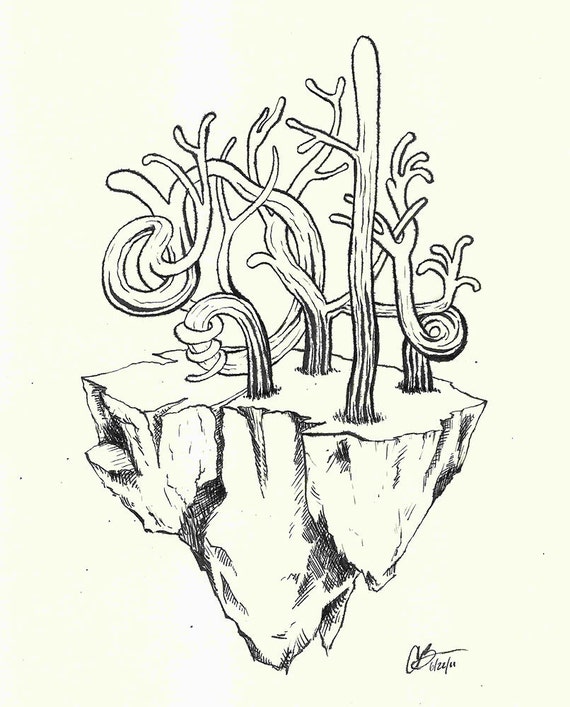 Items similar to As Above So Below - original ink drawing on paper on Etsy