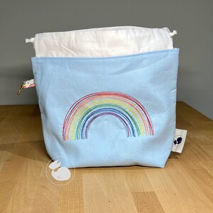 Project Bag, Knitting, Crochet Project Bag, Rainbow Pride Medium Drawstring Bag