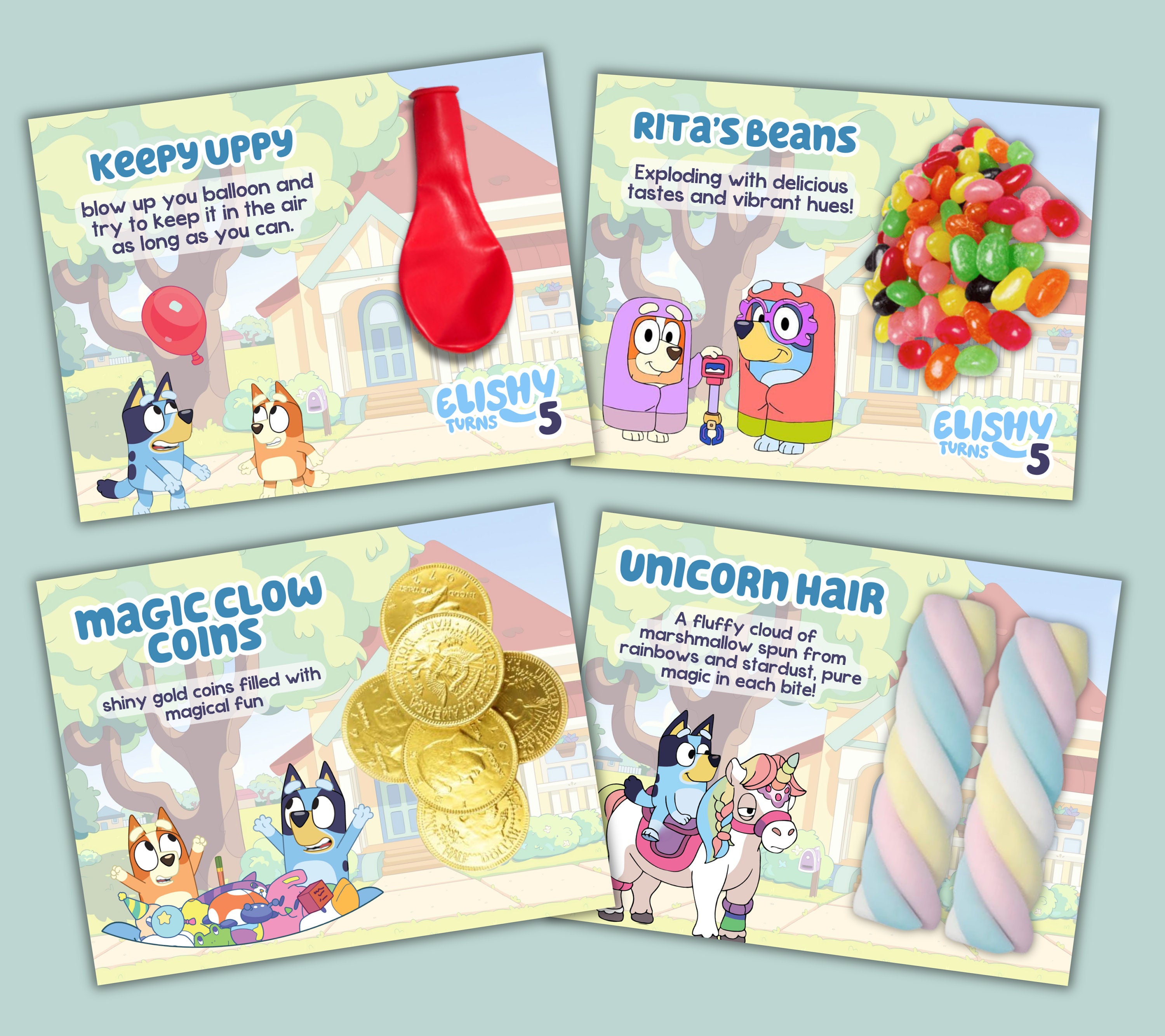 10 Imprimibles Bluey Party Favor, Trato de cumpleaños Blundles Bluey ...
