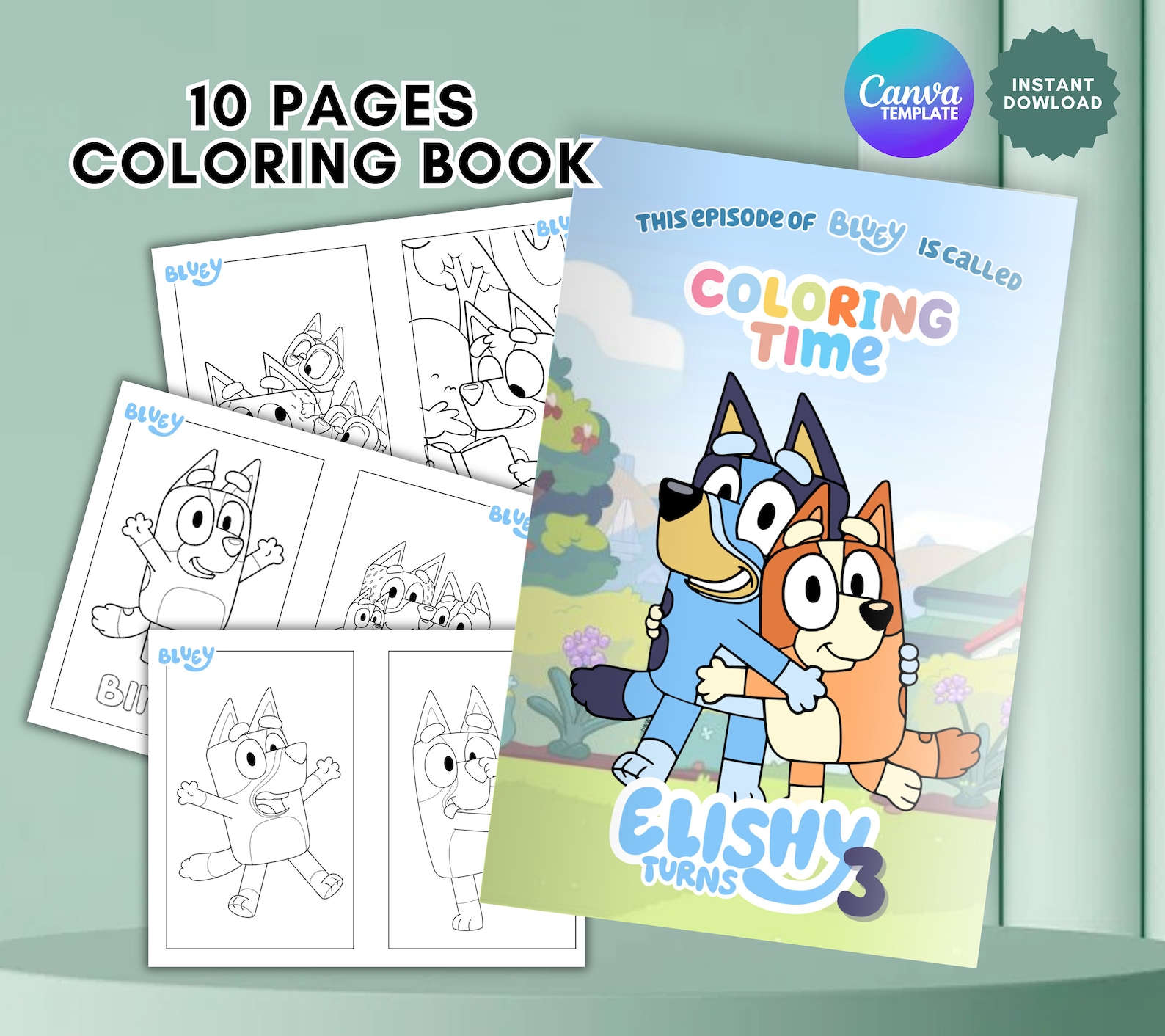 Bluey Coloring Activity Book, Bluey Printable Coloring Pages, Bluey ...