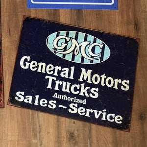 Letrero de garaje de camiones de General Motors, decoración de garaje de GMC para hombres, regalos de inauguración de la casa para el esposo, regalos para conductores de camiones de GM para novio, hermano, papá