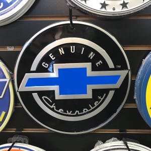 12&quot; Chevrolet Bowtie Sign Genuine Chevy Garage Decor for Men GMC Automotive Wall Decor General Motors Sign Mechanic Gifts for Men Chevy Sign