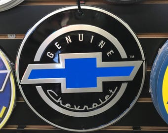 12&quot; Chevrolet Bowtie Sign Genuine Chevy Garage Decor for Men GMC Automotive Wall Decor General Motors Sign Mechanic Gifts for Men Chevy Sign