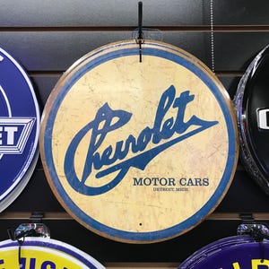 12&quot; Chevrolet Sign Chevy Garage Decor for Men GMC Automotive Wall Decor General Motors Chevy Historic Logo Gifts for Mechanics 16th Birthday