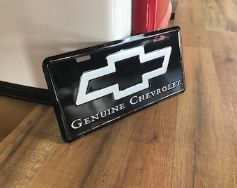 Chevy License Plate Chevrolet Vanity Plates 16th Birthday Gift Car Truck Accessories Chevy Bowtie Garage Decor Men Housewarming Gifts Guys