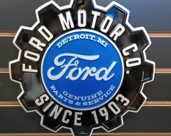 Ford Gear Sign 1903 Ford Gifts for Car Guys 16th Birthday Gift Car Mechanic Gift Automotive Wall Art Ford Garage Wall Art Teenage Boy Gifts