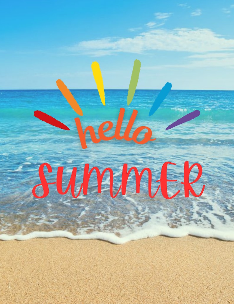 Hello Summer Printable Sign - Etsy