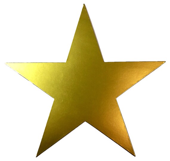 Giant Gold Star Die Cuts Matte Brass Metallic Finish Cardstock Etsy