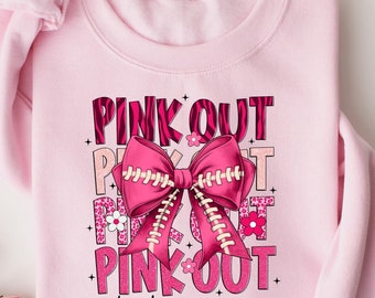 Fußball Pink Out Sweatshirt, Brustkrebs Sweatshirt, Brustkrebs Bewusstsein T-Shirt, Pink Ribbon Spieltag Tshirt, Fußball Mama Kokette Geschenk