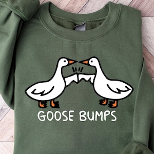 Gåshuds-tröjor, Gåshuds-tröjor, Roliga tröjor, Matchande unisex gäss-t-shirt, Djur-tröja, Fånig gäss-t-shirt bild 1