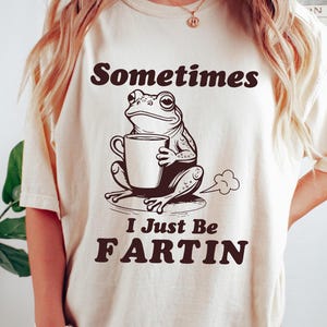 Sometimes I Just Be Fartin Shirt, Funny Frog T-shirt, Unhinged Frog Sweatshirt, Weirdcore Outfit, Retro Gag Gift, Meme Frog Crewneck