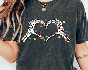 Retro Comfort Skeleton Christmas Shirt, Funny Christmas Gift For Women, Skeleton Christmas Tee For Men, Sarcastic Christmas Sweatshirt