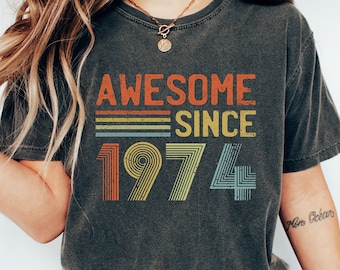 Geweldig sinds 1974 shirt, 50e verjaardagscadeau, 50e verjaardag Tee, verjaardagscadeau voor hem, 50e verjaardag shirt, verjaardagsfeestje shirts
