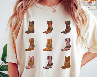 Cowgirl Boots Shirt, Country Concert Tee, Western Graphic Tee For Women, Cowgirl Gift, Howdy Woman Shirts, Cowgirl Boots Shirt