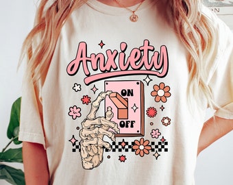 Anxiety On Shirt, Funny Shirts, Mental Health Awareness Tee, Cute Psychology Student Gift, Anxiety Shirt, Gift For Anxious, Gift For Friend